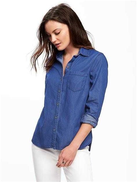 chambray shirt women old navy.